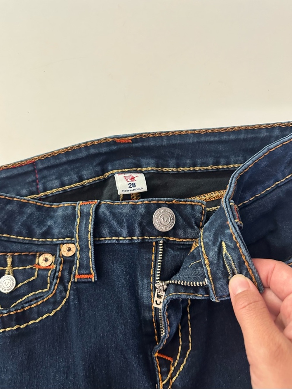 True Religion Billy Super T Skinny Jeans High Rise 28 Dark Wash - Picture 3 of 8